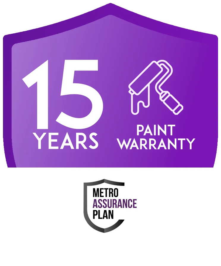 Fifteen years exterior paint assurance shield